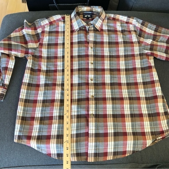 Woods & Gray earthy brown plaid button down shirt XL - Picture 6 of 8